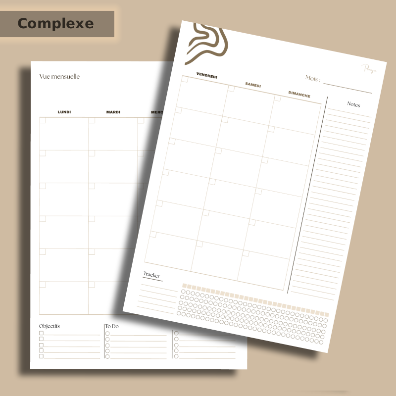 Vue mensuelle non datée - Complexe